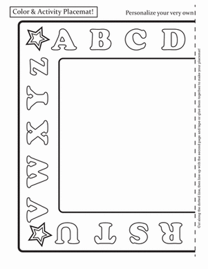 Name Activity Placemat