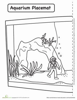Aquarium Activity Placemat