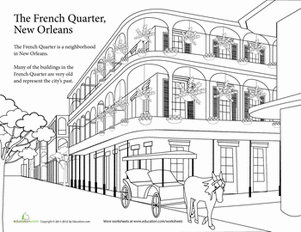 Summer Vacation Coloring: The French Quarter