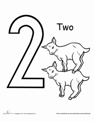 Count and Color: Two Goats