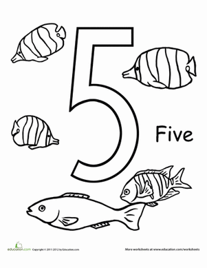 Count and Color: Five Fish