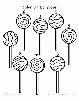 Color Six Lollipops