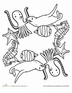 Sea Creatures Mandala
