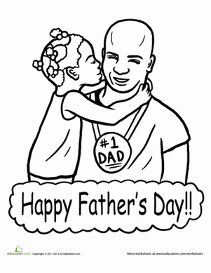 Father's Day Coloring Page