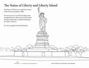 Summer Vacation Coloring: The Statue of Liberty