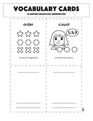 Vocabulary Cards: Ordering Fish