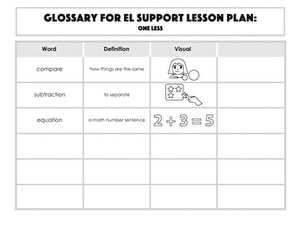 Glossary: One Less