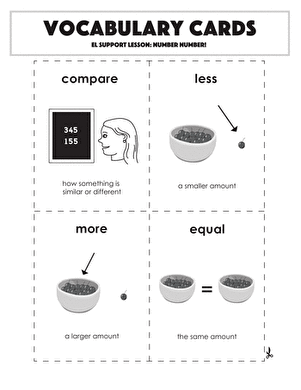 Vocabulary Cards: Number Number!