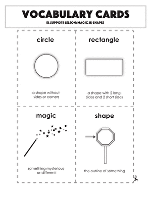 词汇卡片:神奇的2 d图形