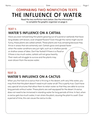 Comparing Two Nonfiction Texts: The Influence of Water