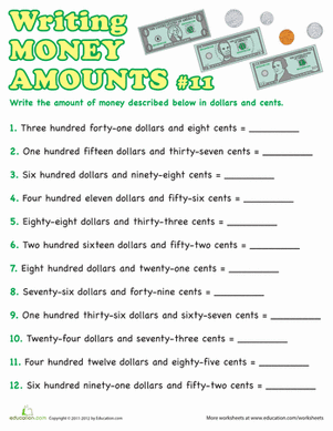 Writing Money Amounts #11