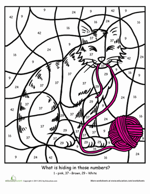 Color By Number: Cat