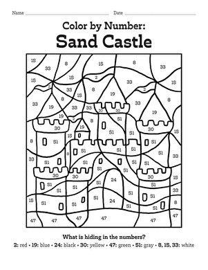 Color By Number: Sand Castle