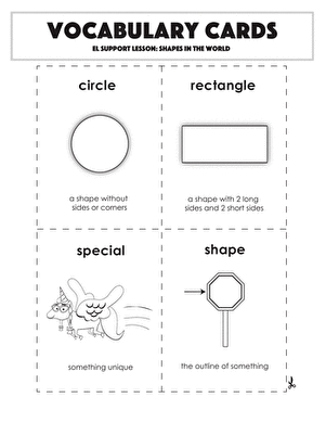 Vocabulary Cards: Shapes in the World