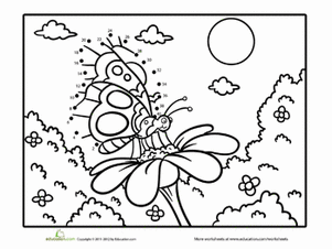Butterfly Dot to Dot