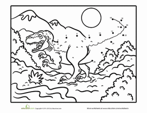 Dinosaur Dot to Dot