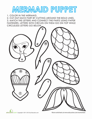 Paper Puppet: Mermaid