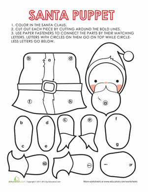 Paper Puppet: Santa
