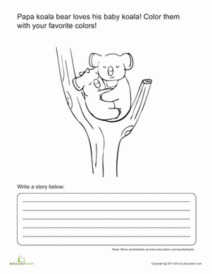 Cute Koala Story Starter