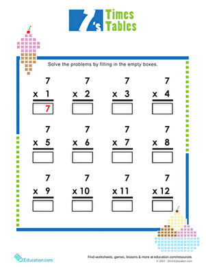 Times Tables: 7s
