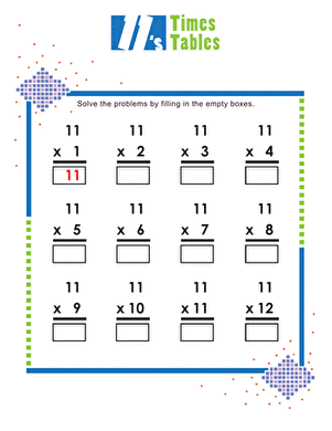 Times Tables: 11s