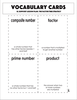 Vocabulary Cards: The Factor Tree Strategy