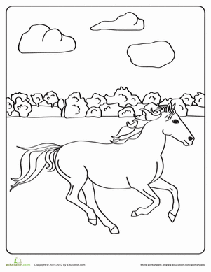 Swift Horse Coloring Page