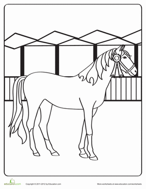 Winning Horse Coloring Page