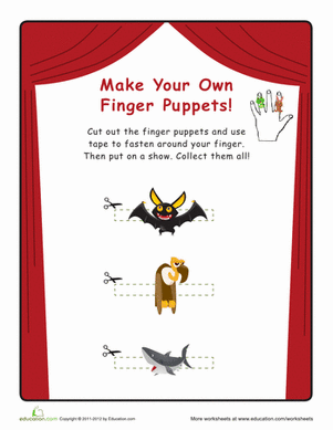 Creepy Creature Finger Puppets