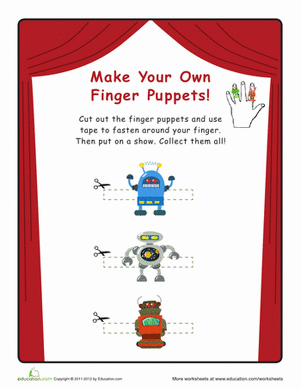 Robot Finger Puppets