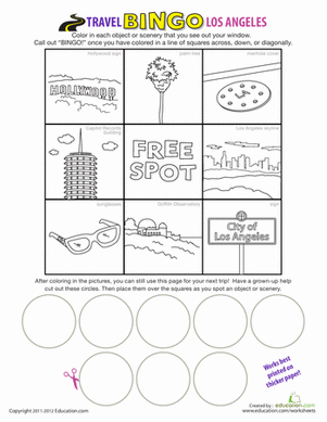 Travel Bingo: Los Angeles