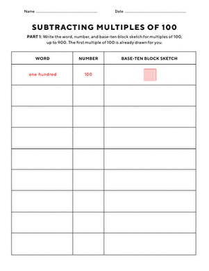 Subtracting Multiples of 100