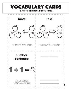 Vocabulary Cards: One More Please!