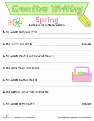 Sentence Writing: Spring