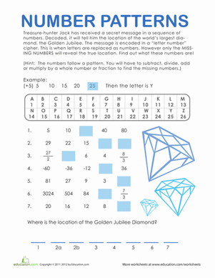 Number Patterns: Treasure Hunt
