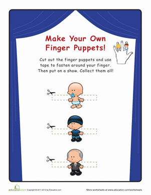Growing Up Finger Puppets