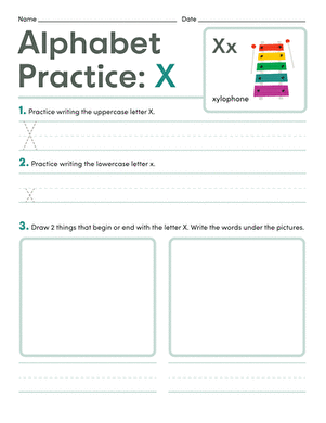 Alphabet Practice: X
