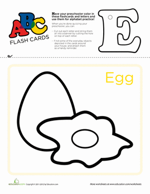 ABC Flashcards: E