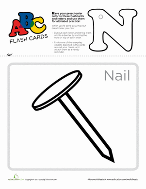 ABC Flashcards: N