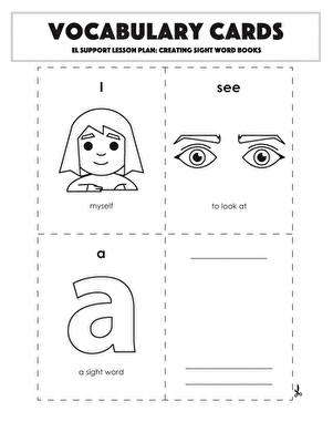Vocabulary Cards: Creating Sight Word Books