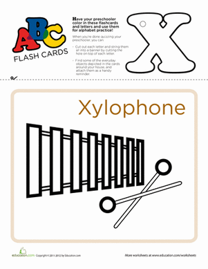 ABC Flashcards: X