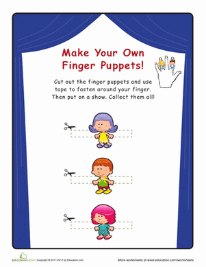 Colorful Kids Finger Puppets