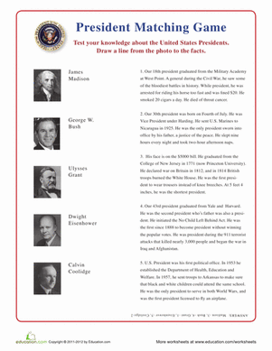 U.S. Presidents: Matching Game II
