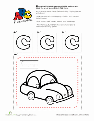 Alphabet Flashcards: C