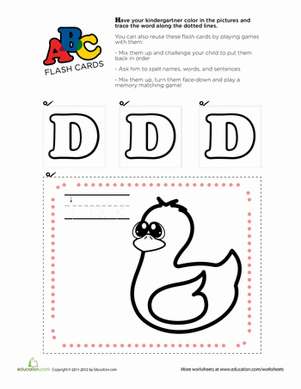 Alphabet Flashcards: D