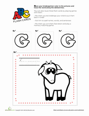 Alphabet Flashcards: G
