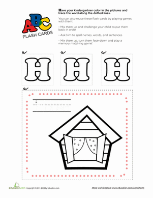 Alphabet Flashcards: H
