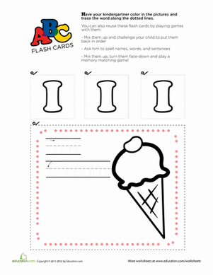 Alphabet Flashcards: I