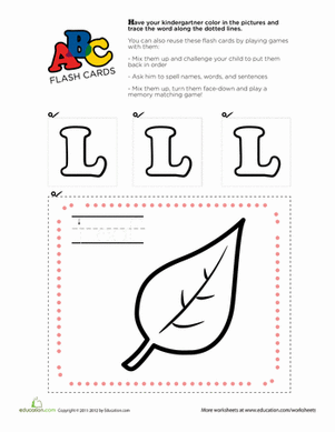 Alphabet Flashcards: L