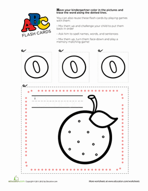 Alphabet Flashcards: O